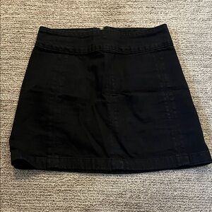Free People Black Mini Skirt